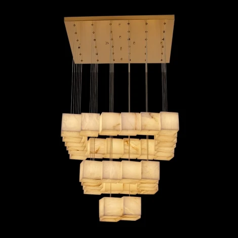 Подвесная люстра каскадная Fluorite Solidez FL1109-25P (220V, на проводе)