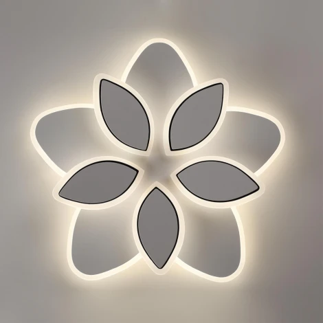 Потолочная люстра светодиодная с цветами Lumion Lotus LED 8014/75CL белый/белый металл/акрилл 75W 220V 3000-6000K (цветы)
