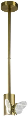 Подвесной светильник светодиодный на штанге AM Group MARIPOSA SP1 POLISHED GOLD (220V, бабочки)
