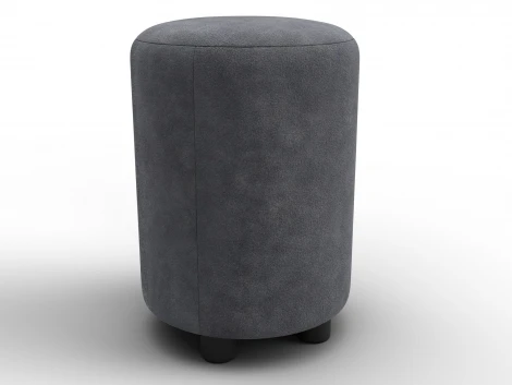 Пуф 001 (ДСП,Фанера/Пластик/Велюр/Темно-серый) Лига Диванов 132486