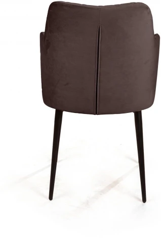 Стул с подлокотниками Hunt ромб, бархат антрацит 14 / чёрный конус Top Concept 75719