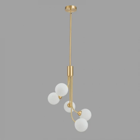 Потолочая люстра на штанге Belfast Bryson L-8130-5A BR GL (220V, шарики)