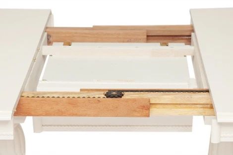 Стол обеденный LORENZO (Лоренцо) pure white (402) (дерево гевея/мдф)