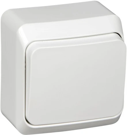 Выключатель накладной одноклавишный (белый) Systeme Electric BA10-001B