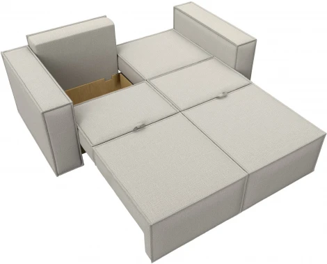 Диван прямой Куба мини (Бежевый/Рогожка) Лига Диванов арт.121889