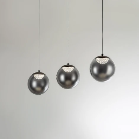 Подвесной светильник светодиодный с пультом с регулировкой цветовой температуры Modelux ML.2338.3L BK