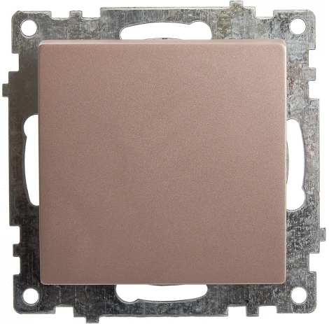 Выключатель одноклавишный (шампань) Stekker Катрин 39589