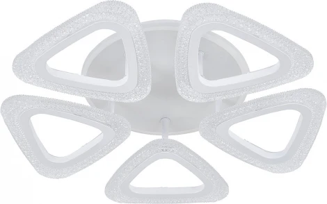 Потолочная люстра светодиодная Escada Candy 10300/5LED BL 50Вт, с ПДУ, металл/акрил, белый/прозрачный