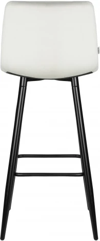 Стул барный Dobrin NICOLE (черные матовые ножки, светло-серый велюр (108-52))