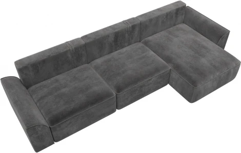 Диван угловой Лига-048 НПБ лонг Лига Диванов (Велюр) арт.128502