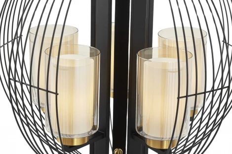 Подвесная люстра Lumina Deco Ponti LDP 1245-5 BK+MD