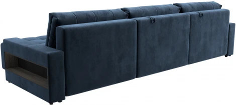 Диван угловой с полками Лига-053 НПБ Лонг Лига Диванов (Велюр) арт.128970