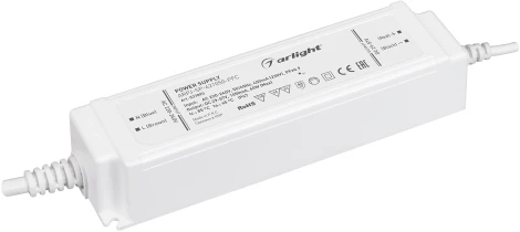 Блок питания ARPJ-SP-421050-PFC (60W, 29-57V, 1.05A) (Arlight, IP67 Пластик, 5 лет) 037890