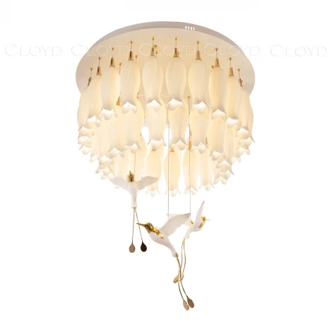 Подвесная люстра ярусная каскадная (цветы, птички) Cloyd Argana 11237 (220V, на проводе, цветы, птички)