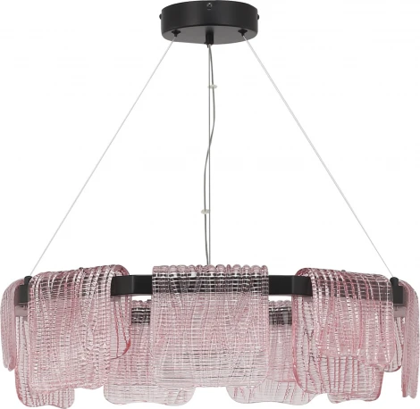 Подвесной сетильник ST Luce Voile SL6021.403.54 черный/розовый LED 1*54W 4000K (220V, на тросе, круглые)