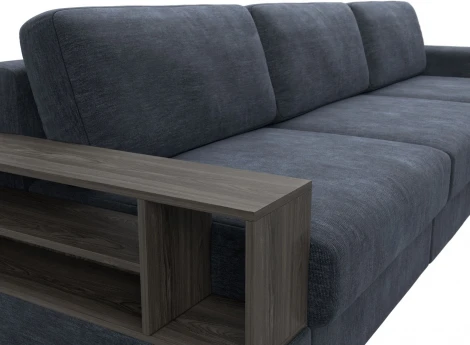 Диван угловой с полкой Лига-055 НПБ Лонг угол универсальный Лига Диванов (Шенилл) арт.129102