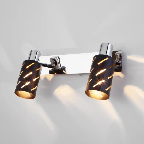 Спот Eurosvet Fente 20090/2 черный/хром (220V, выключатель)