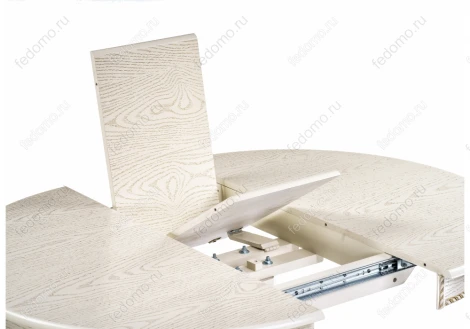 Деревянный стол Woodville Павия 100 крем с золотой патиной 450818