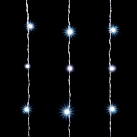 Гирлянда Занавес Облегченный 2 x 2 м Белый 220В, 400 LED, Провод Прозрачный ПВХ, IP54