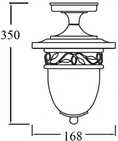 Потолочный светильник уличный Oasis Light KRAKOV 1 S 87205SA Gb (220V, фонарь, IP44)