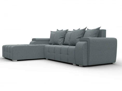 Диван угловой Лига-121 левый угол (ДСП,Брус,Рогожка/Серый) Лига Диванов 137342L