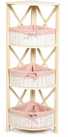 Угловая этажерка Secret de Maison ANGULAIRE 3 ( mod. PE-04 ) butter white (слоновая кость) (дерево павловния, мдф)