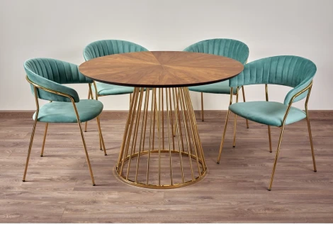 Комплект из 2-х стульев Turin бирюзовый с золотыми ножками Bradexhome арт.FR 0160P