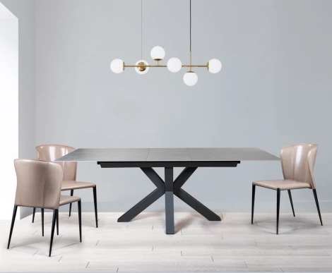 Стол раскладной Lincoln (160+40 см) керамика серый Top Concept 2001000000951