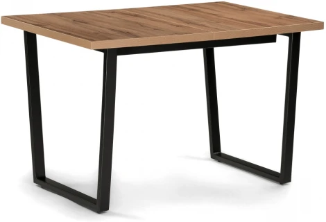 Стол раскладной Notta Лота Лофт 120 25 мм черный матовый / дуб делано темный 489638