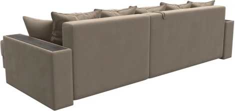 Диван угловой с декором и полкой Лига-050 НПБ Лига Диванов (Велюр) арт.128591