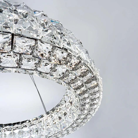 Подвесная люстра светодиодная хрустальная с пультом с регулировкой цветовой температуры Modelux MODELUX ML.331.600 CR