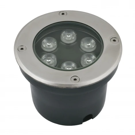 Встраиваемый светильник уличный Uniel ULU-B11A-6W/RGB IP67 GREY (LED, 220V, круглые)