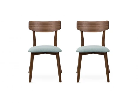 Комплект стульев Oxville 2 шт. ОГОГО Обстановочка! 966300 (Массив,Дерево,Рогожка/Голубой)