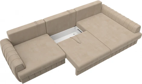 Диван угловой Лига-057 НПБ Лонг угол правый Лига Диванов (Велюр) арт.129297