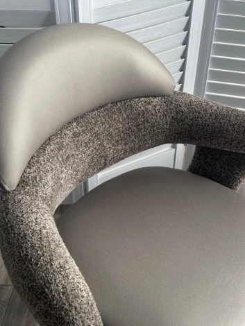 Стул ЖЕНЕВА (GENEVA) 360 град, СЕРЫЙ VEGA-88 / MIAMI-459, ткань / ЧЕРНЫЙ каркас, ®DISAUR M-City 64837