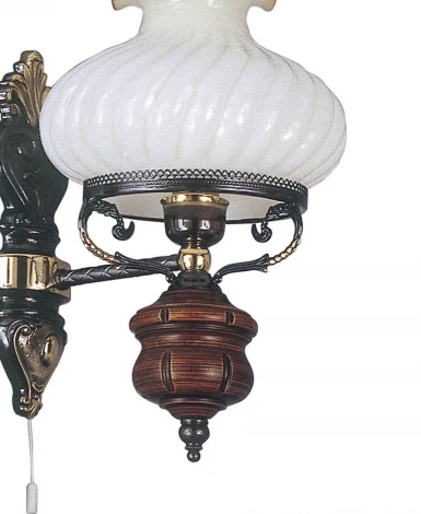 Бра с выключателем в виде керосиновой лампы A.760/1 Reccagni Angelo 760 A 760/1 (220V, фонарь, под старину, керосиновая лампа)