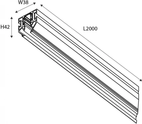 Шинопровод магнитный под натяжной потолок Favourite Logica 1014-TB-200