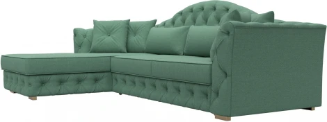 Диван угловой Артис левый угол (Зеленый/Рогожка) Лига Диванов арт.123401L