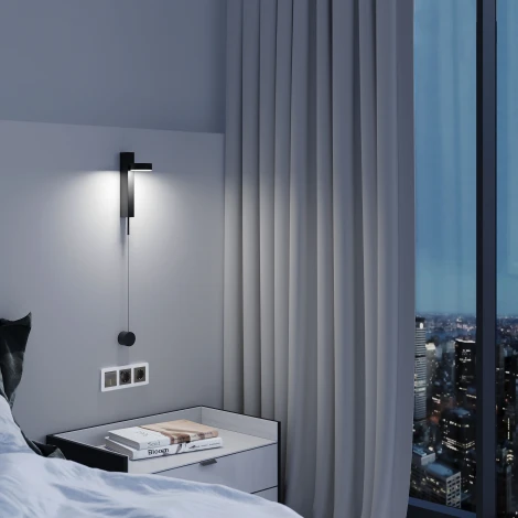 Выключатель одноклавишный проходной с подсветкой (графит акрил) Werkel W1112144 (a064080)