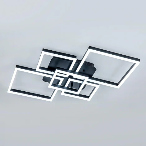 Потолочная люстра светодиодная на штанге с пультом с регулировкой цветовой температуры и яркости LED4U L11040-5 BK