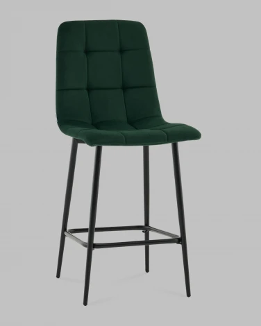 Стул полубарный Одди велюр темно-зеленый Stool Group арт.УТ000041433