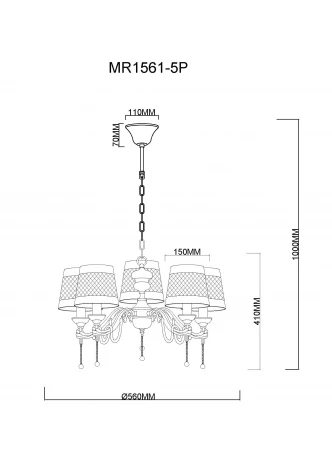 Подвесная люстра MyFar Dana MR1561-5P (220V)