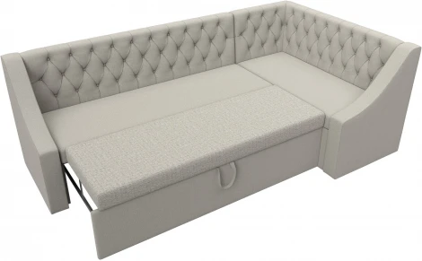 Диван кухонный угловой Мерлин правый угол (Бежевый/Рогожка) Лига Диванов арт.122512