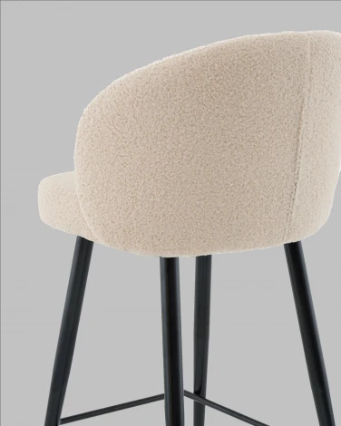 Стул полубарный Ханнингем букле бежевый Stool Group арт.УТ000041701