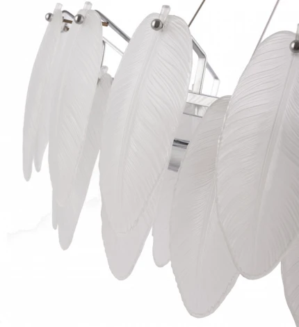 Подвесная люстра Arte Milano AM-4653 4653.D750.H240.E14.12 Ni (220V, на тросе, перо)