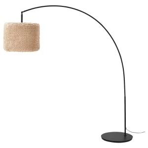 ЛЕРГРЮН / СКАФТЕТ Основание напольного светильника, бежевый, черный