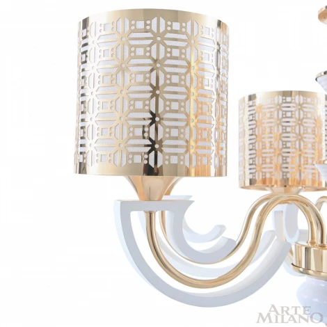 Подвесная люстра Arte Milano Florentia-8857 308857/6 Wh/Gd (220V, на цепи)