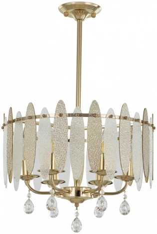 Подвесная люстра хрустальная на штанге Arte Milano Sorrento-4309 374309/6/350/470 GD (220V)