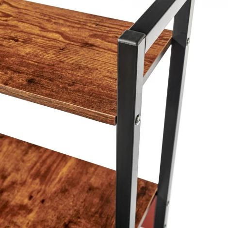 Стол письменный с полками Frame 100x45x110 см, светлое дерево, белый