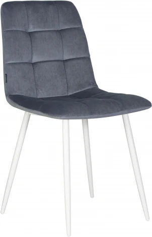 Стул обеденный CHILLY (Серо-голубой Holland 14, основание белое)